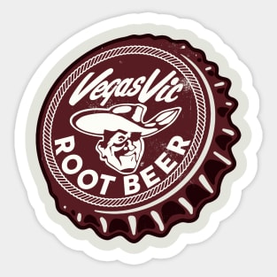 Vintage Vegas Vic Root Beer Soda Bottlecap Sticker